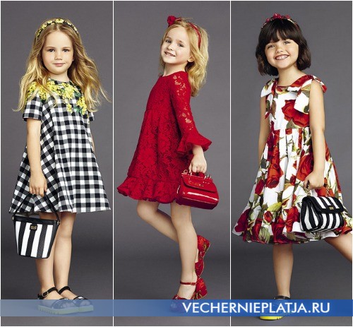 С чем носить детское нарядное платье, выбор Dolce Gabbana
